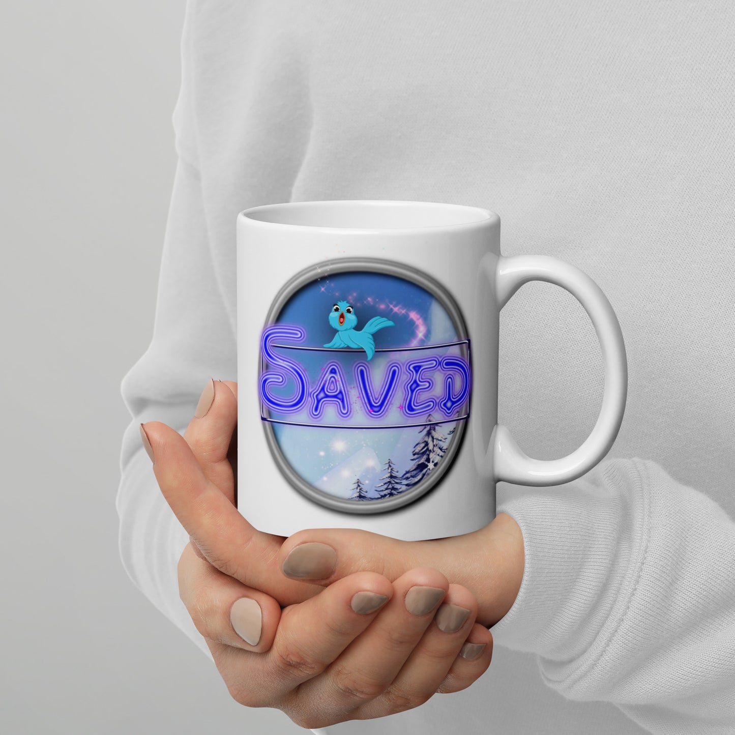Cozy Corner™ SAVED —Enchanted Edition™ White glossy mug