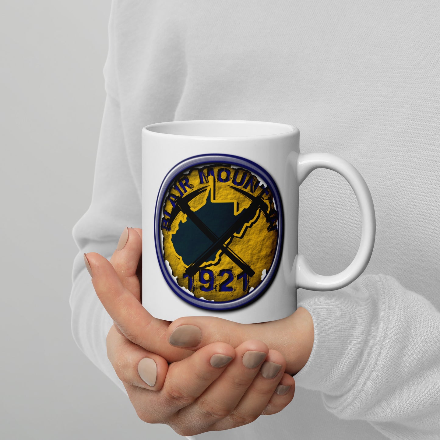 West Virginia Collection™ — Blair Mountain 1921 White Glossy Mug | West Virginia Miners Tribute