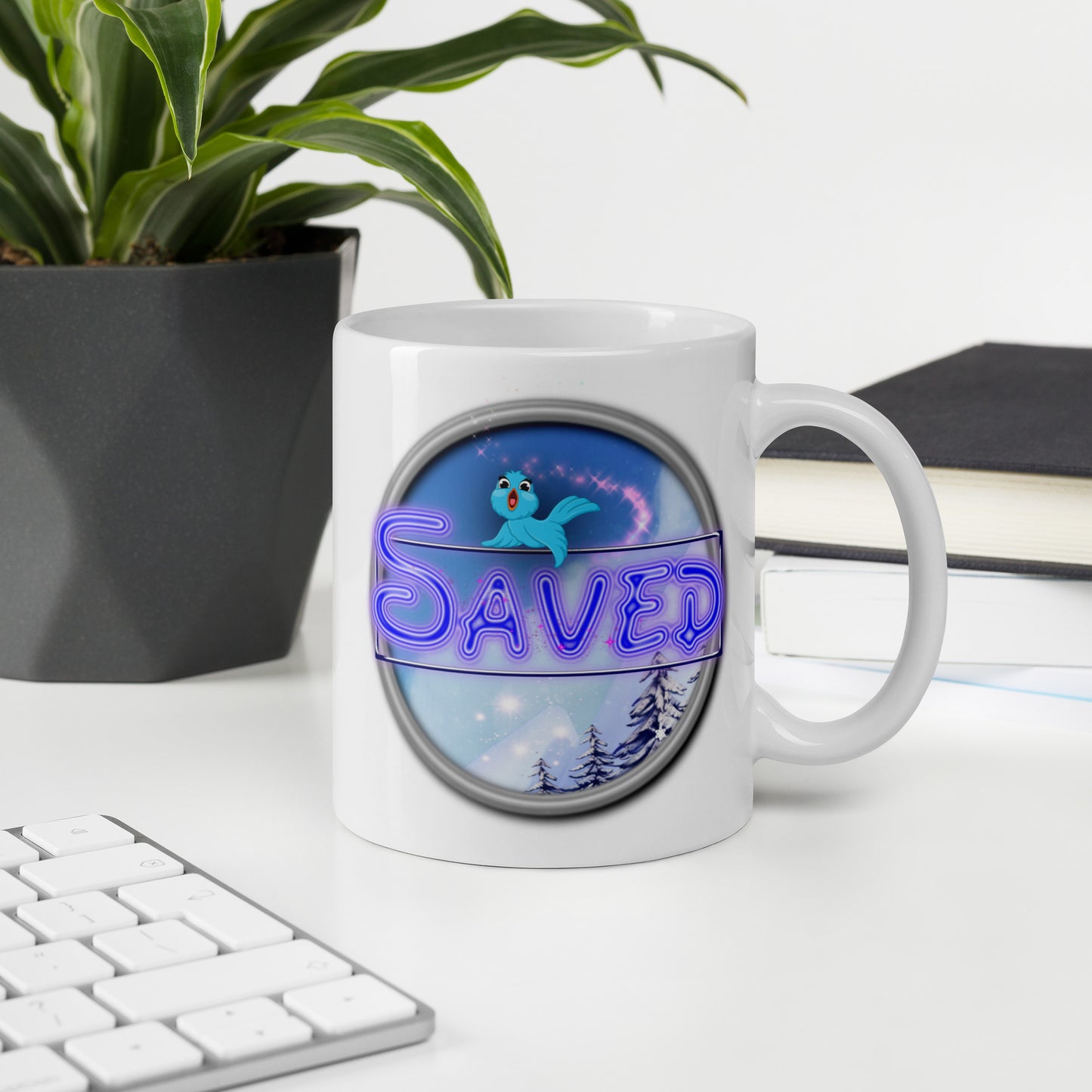 Cozy Corner™ SAVED —Enchanted Edition™ White glossy mug