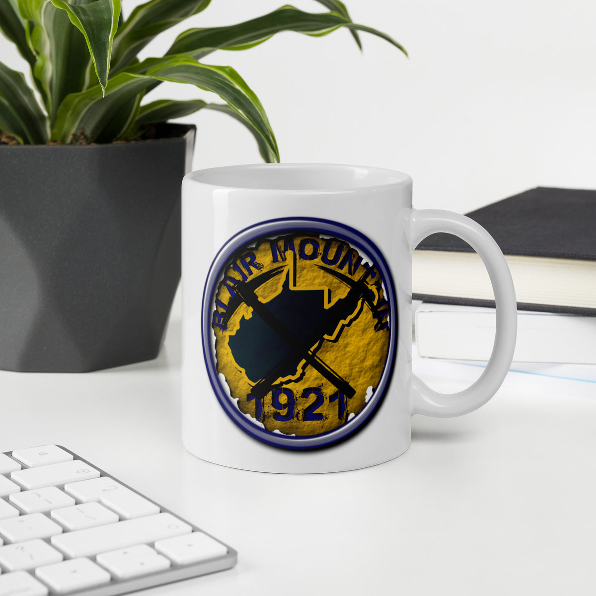 West Virginia Collection™ — Blair Mountain 1921 White Glossy Mug | West Virginia Miners Tribute