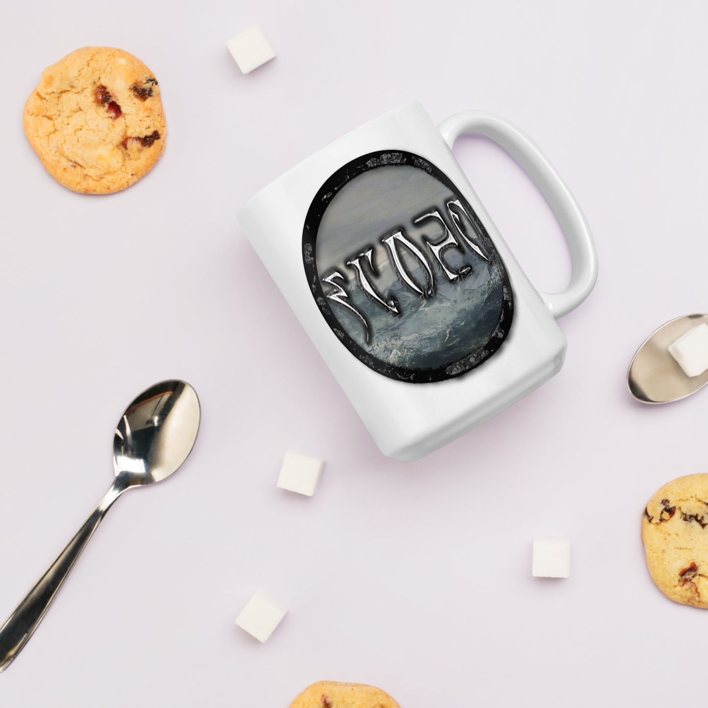 Tundra Collection™ — Daedric Edition™ White glossy mug