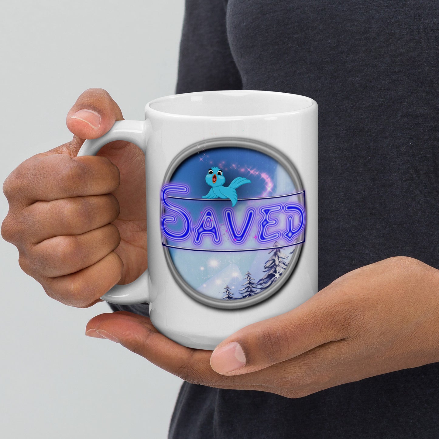 Cozy Corner™ SAVED —Enchanted Edition™ White glossy mug