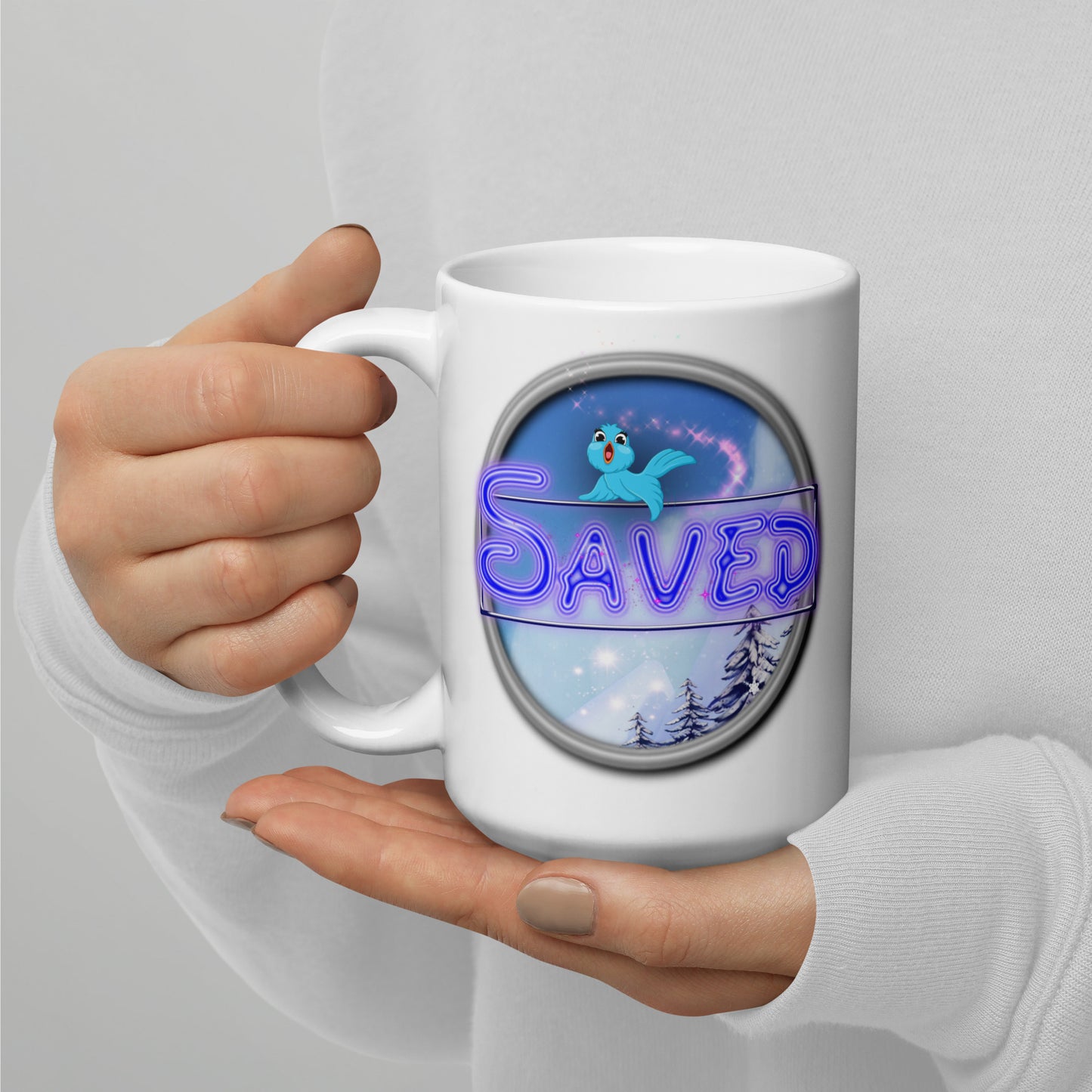 Cozy Corner™ SAVED —Enchanted Edition™ White glossy mug