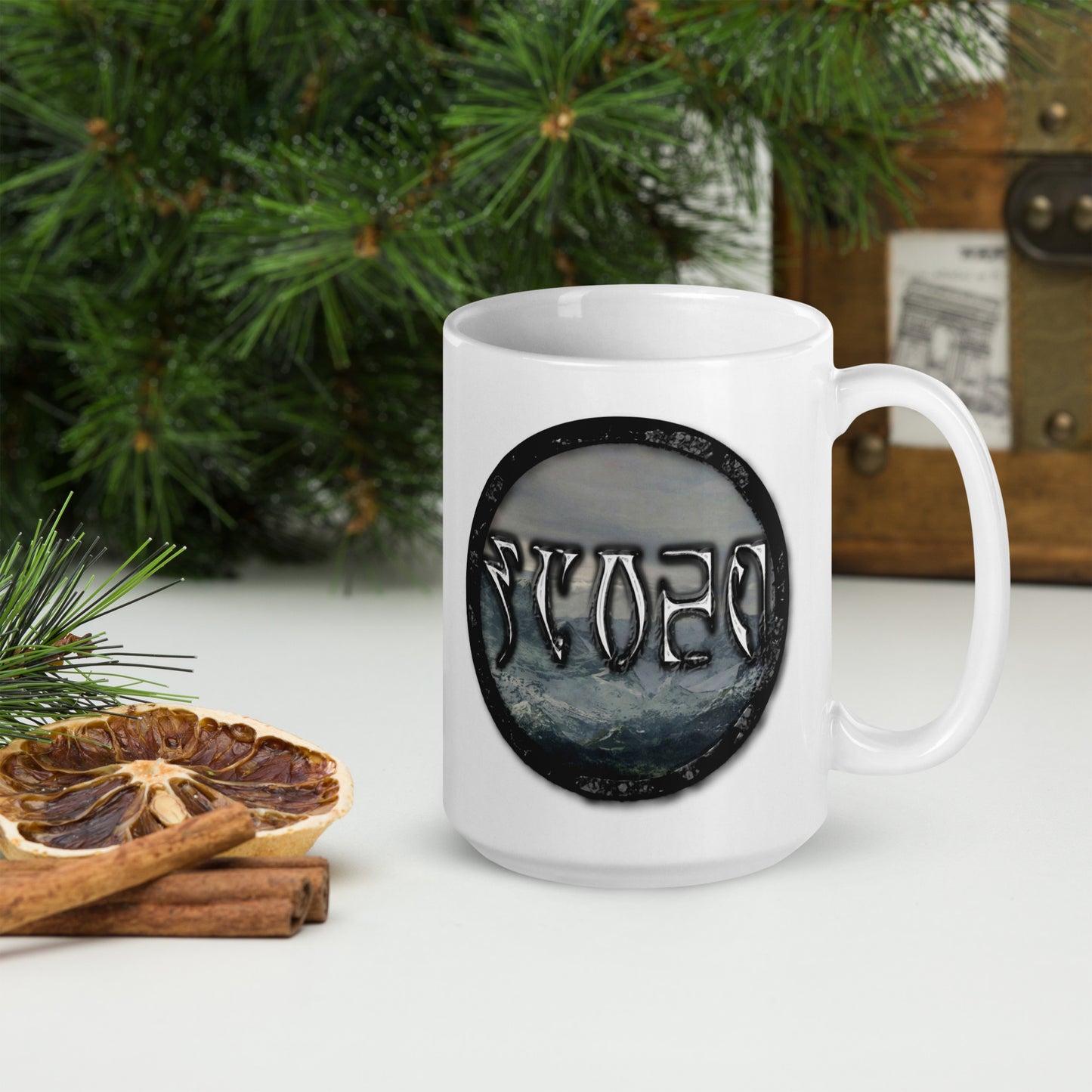 Tundra Collection™ — Daedric Edition™ White glossy mug