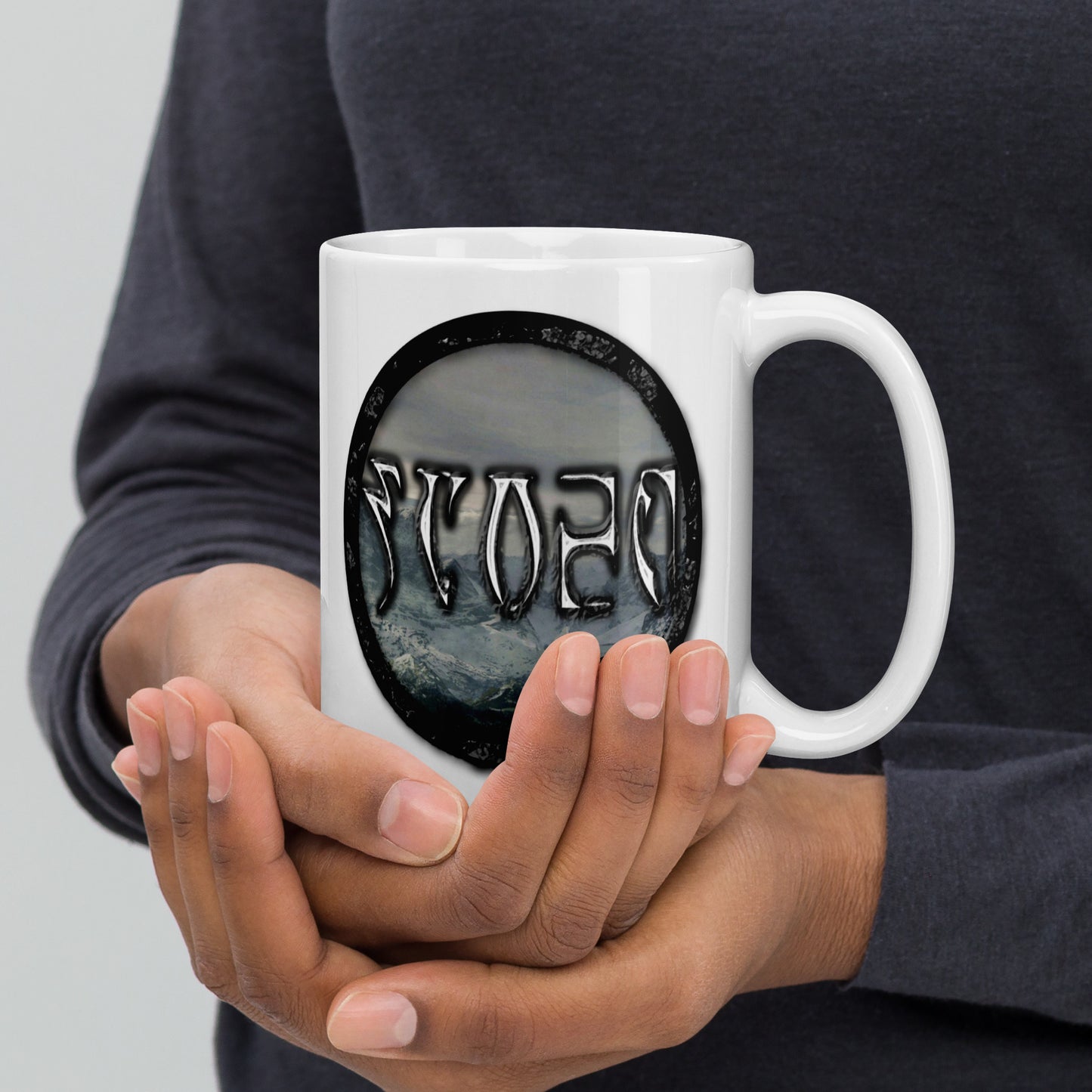 Tundra Collection™ — Daedric Edition™ White glossy mug