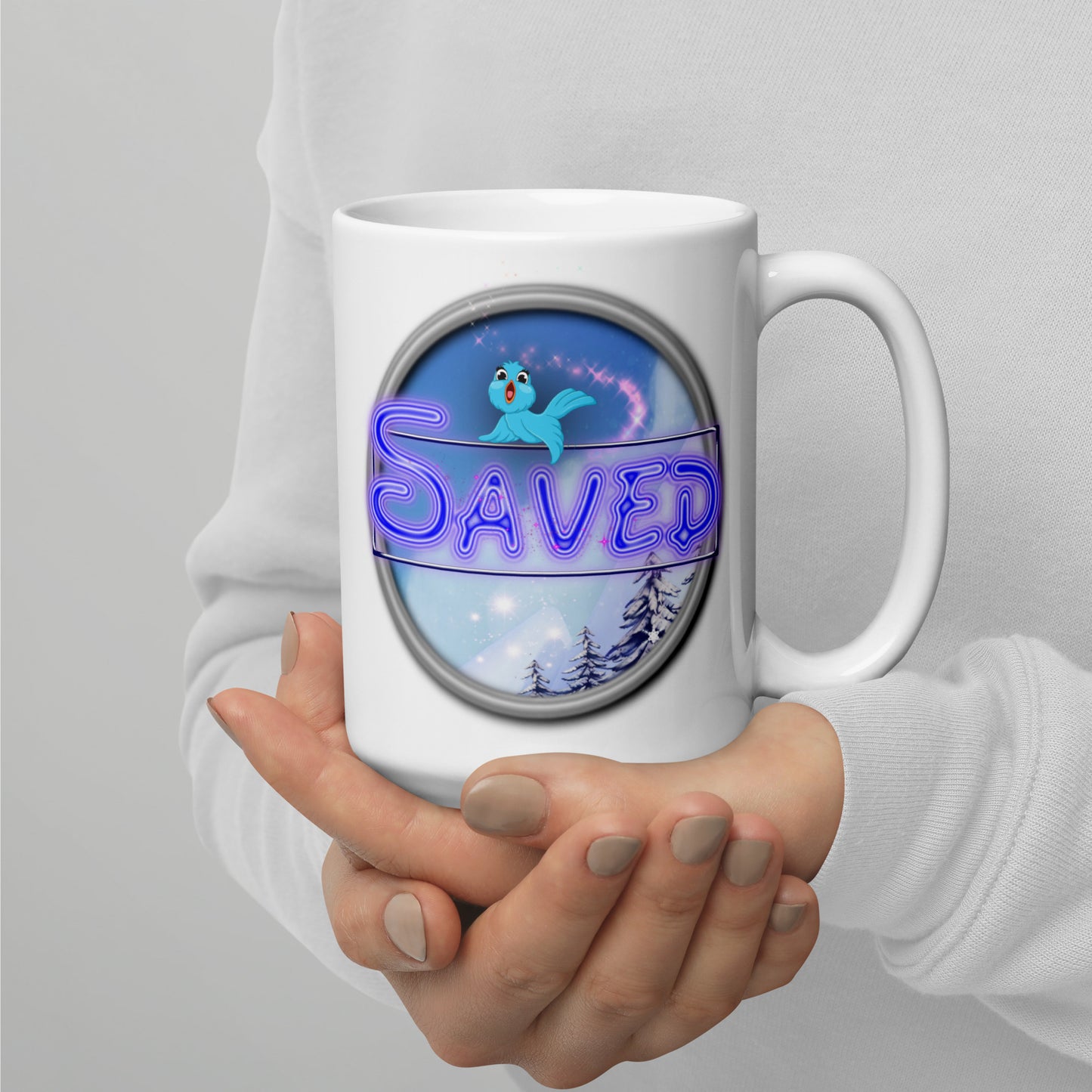 Cozy Corner™ SAVED —Enchanted Edition™ White glossy mug