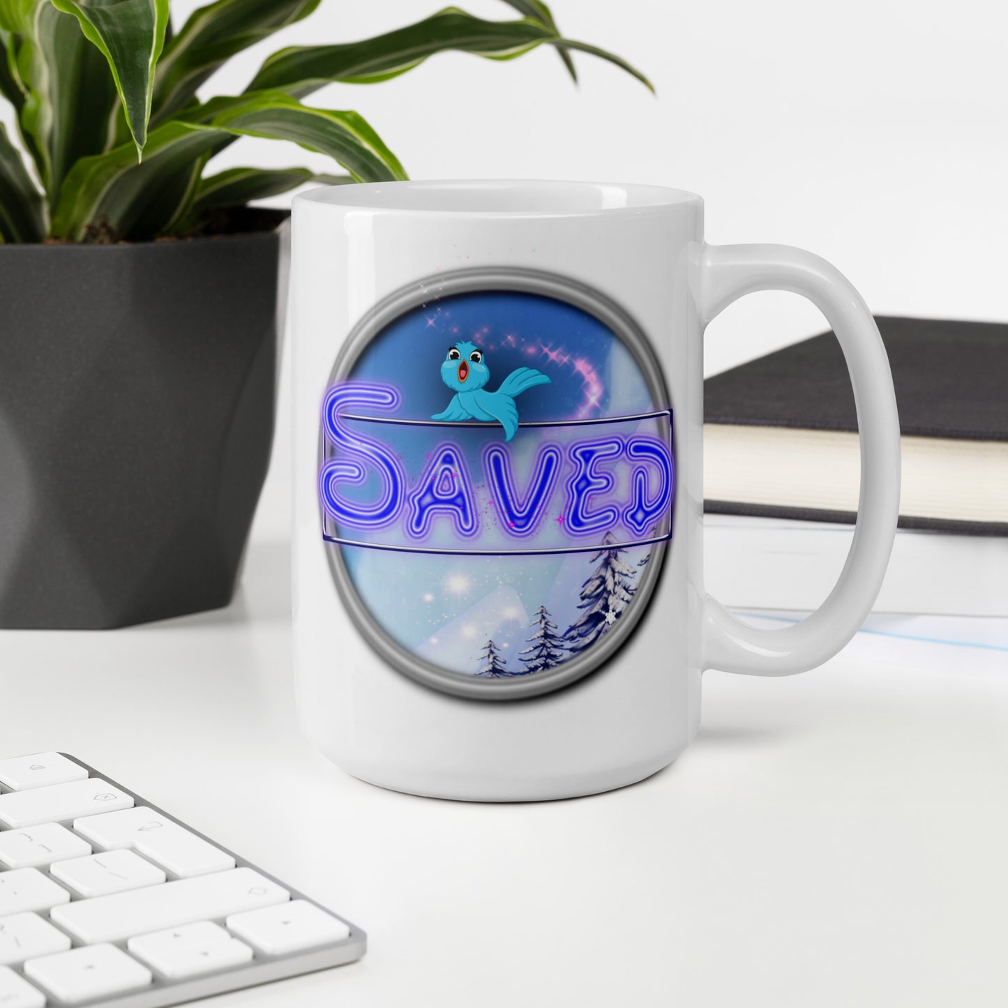 Cozy Corner™ SAVED —Enchanted Edition™ White glossy mug