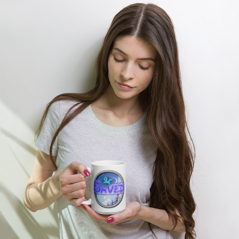 Cozy Corner™ SAVED —Enchanted Edition™ White glossy mug