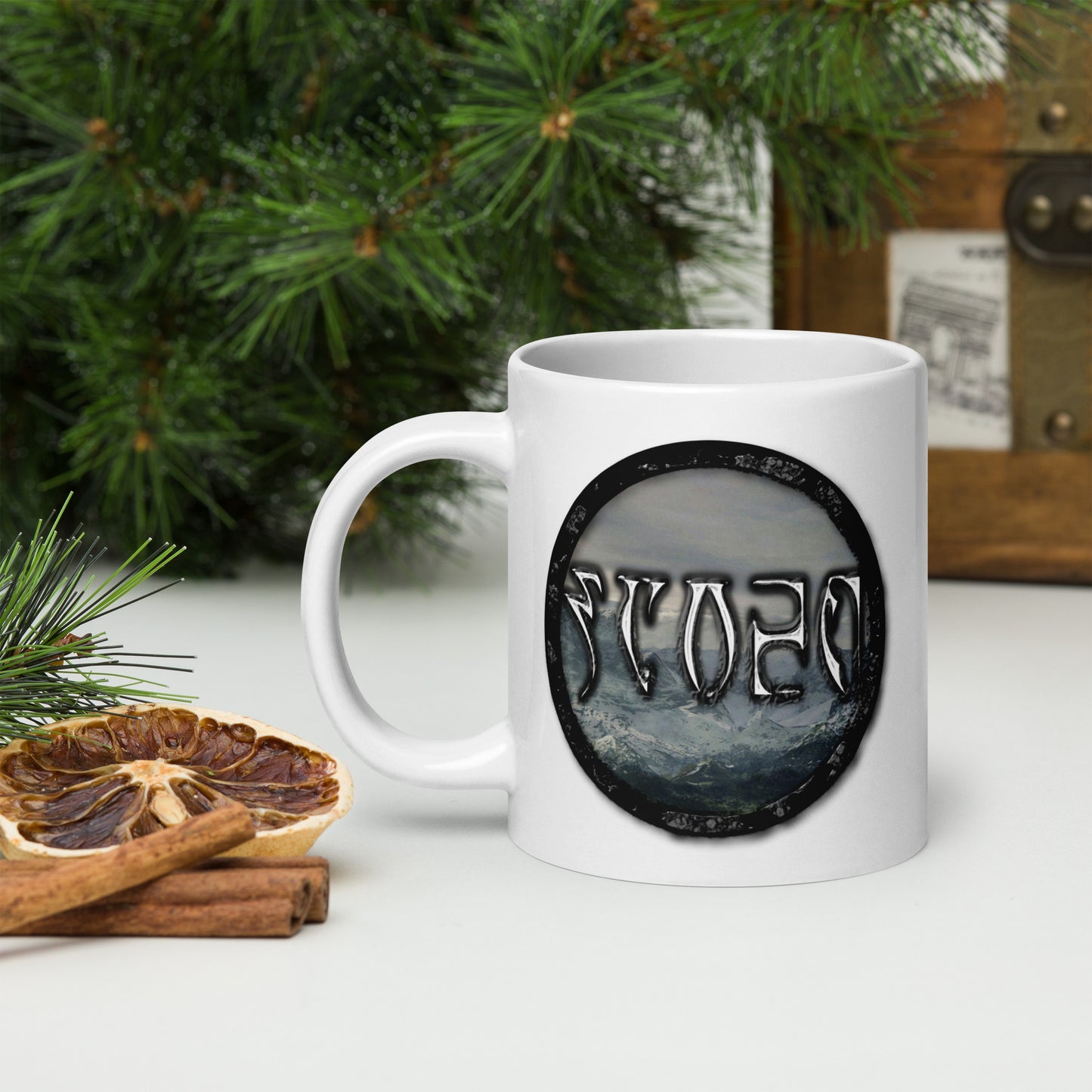 Tundra Collection™ — Daedric Edition™ White glossy mug