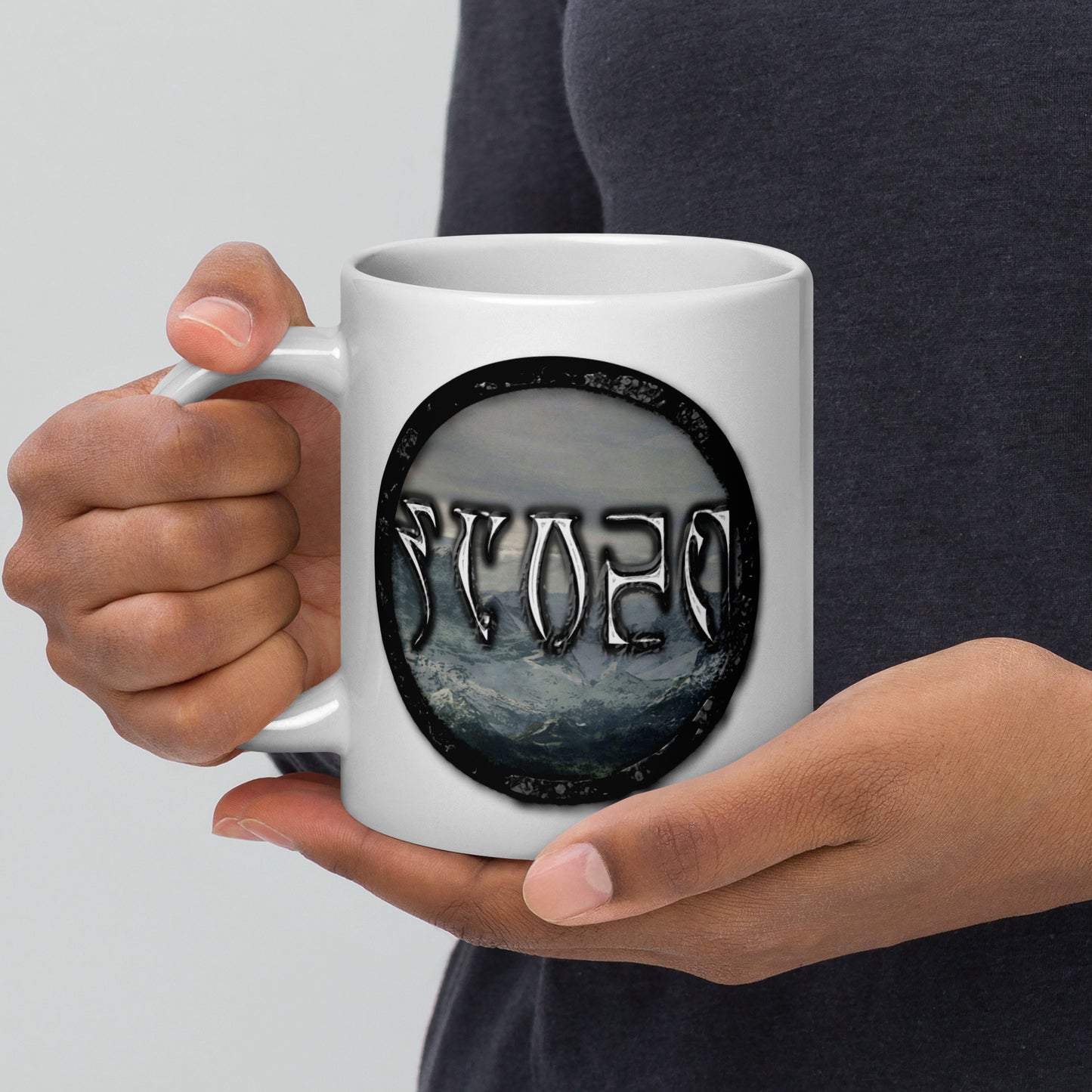 Tundra Collection™ — Daedric Edition™ White glossy mug