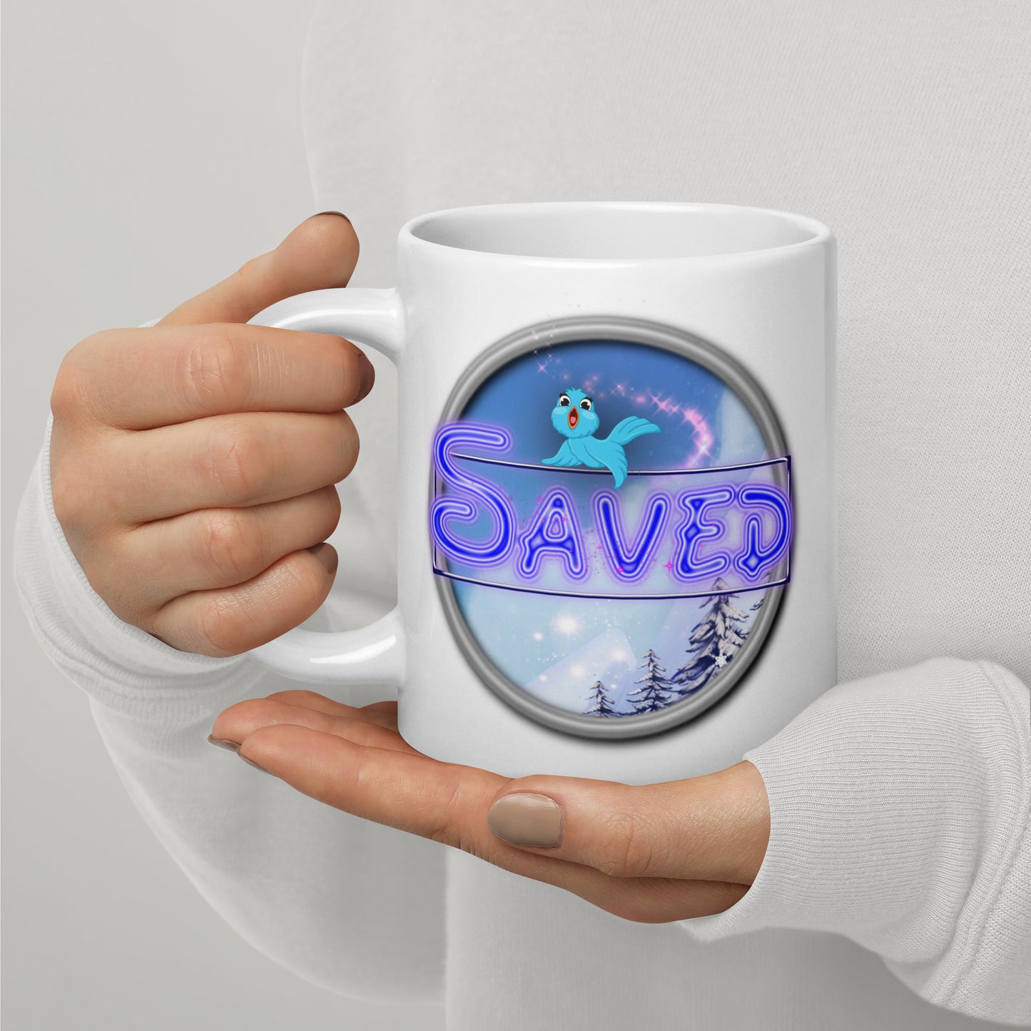 Cozy Corner™ SAVED —Enchanted Edition™ White glossy mug