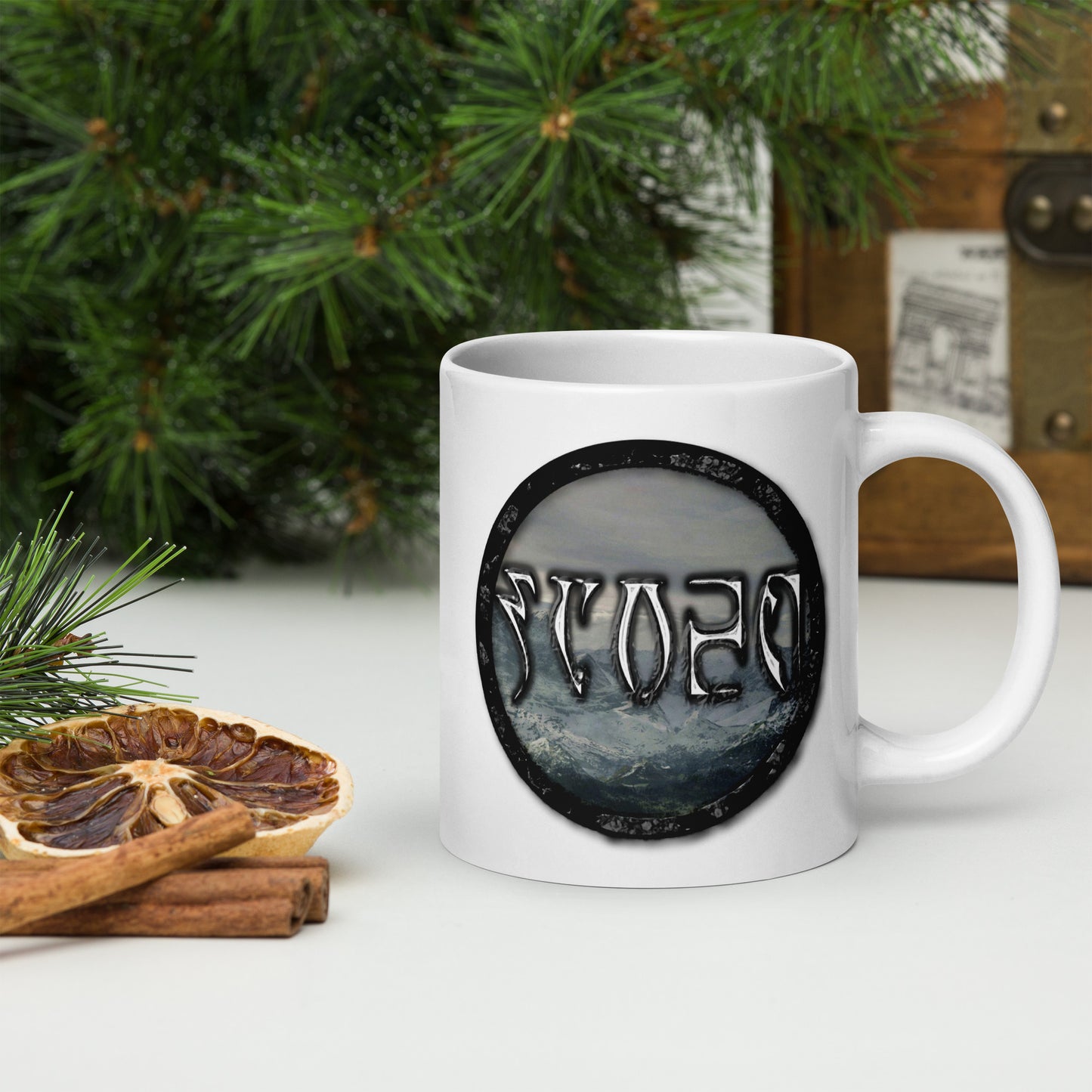 Tundra Collection™ — Daedric Edition™ White glossy mug