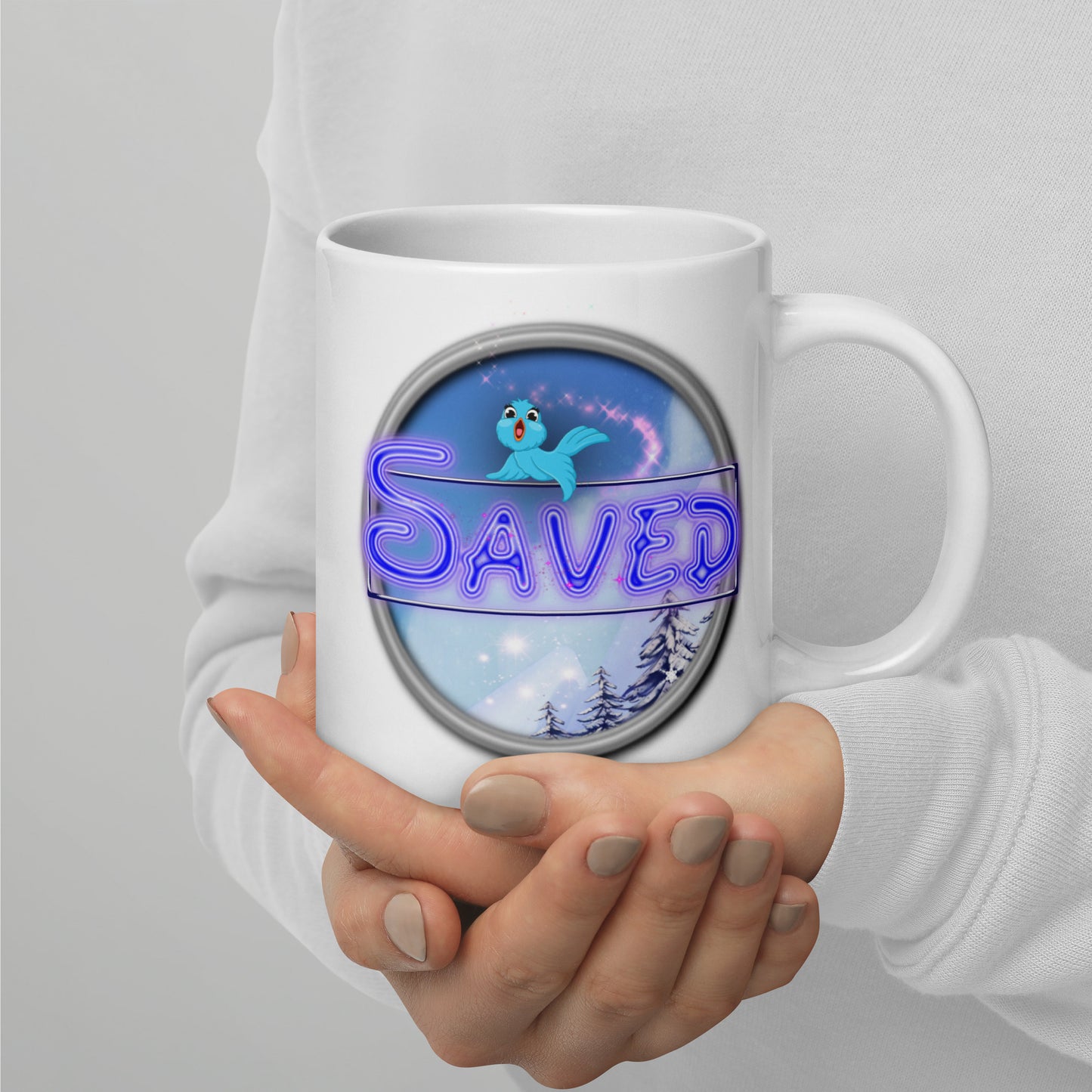 Cozy Corner™ SAVED —Enchanted Edition™ White glossy mug