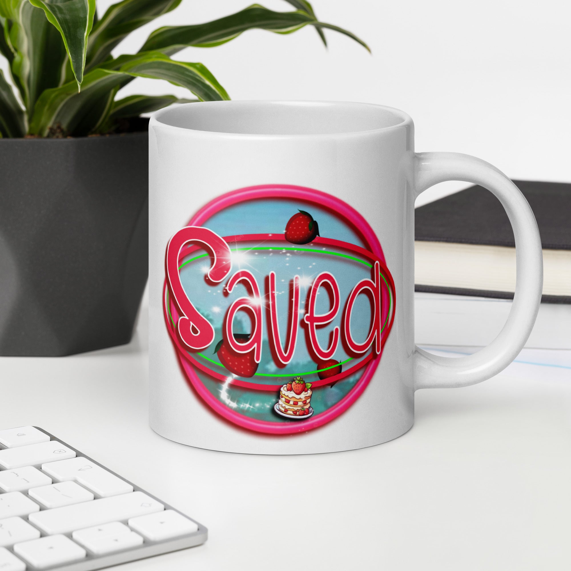 SAVED Shortcake Edition™ — White glossy mug