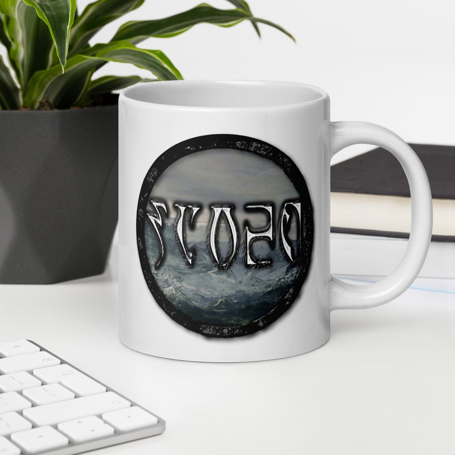 Tundra Collection™ — Daedric Edition™ White glossy mug
