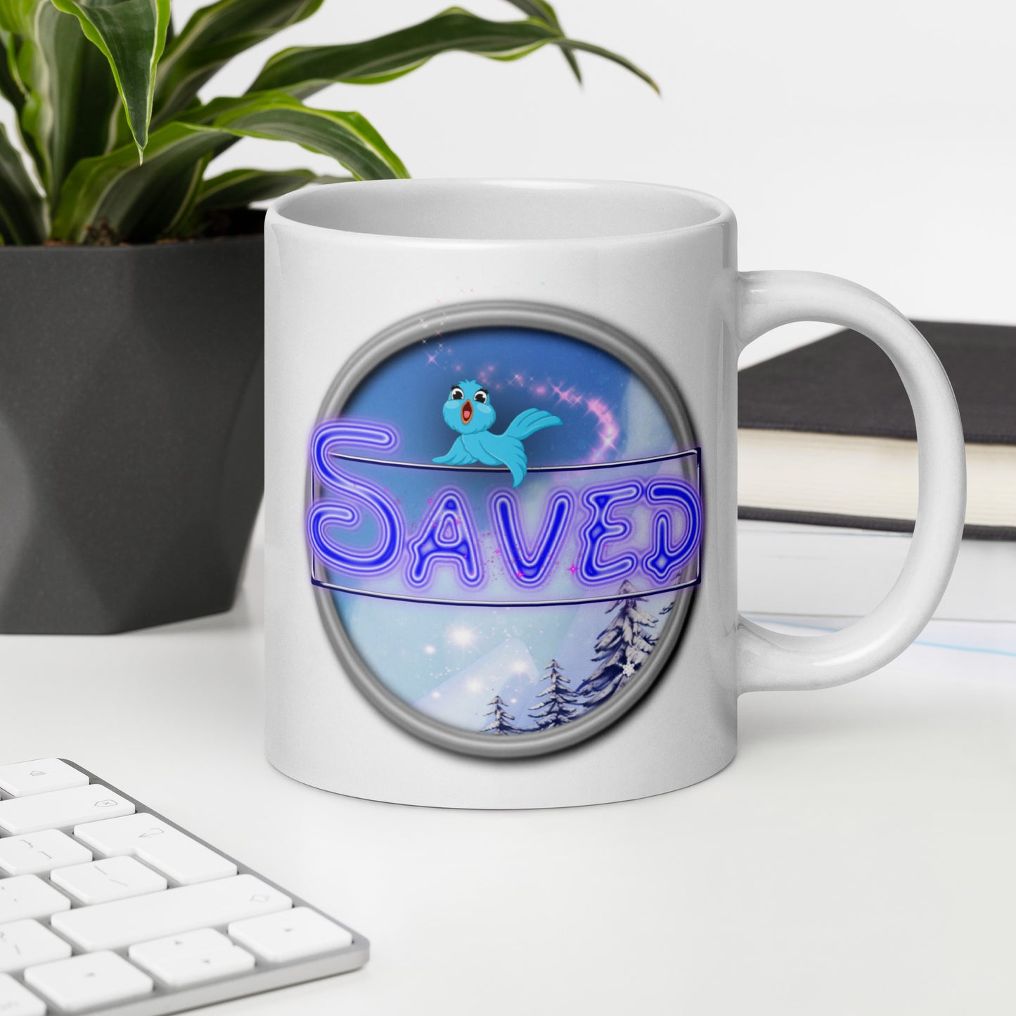 Cozy Corner™ SAVED —Enchanted Edition™ White glossy mug